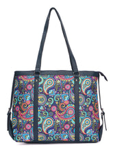 RIMROCK Paisley Print Tote Bag, Floral Pattern Shoulder Handbag with Black Trim, Multi-Colour